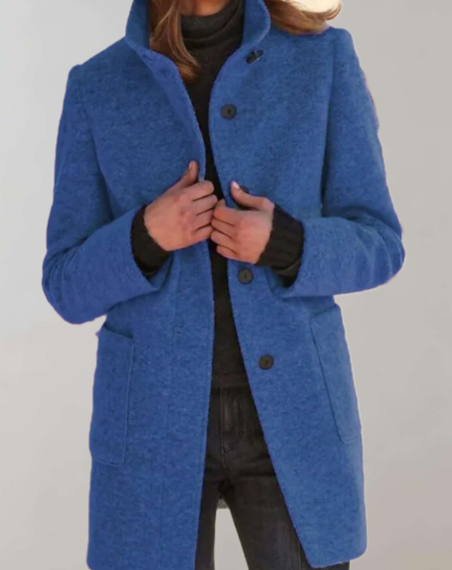 Classic Wool-Blend Coat | Single-Breasted Design | Tailored Fit | Vibrant Colours