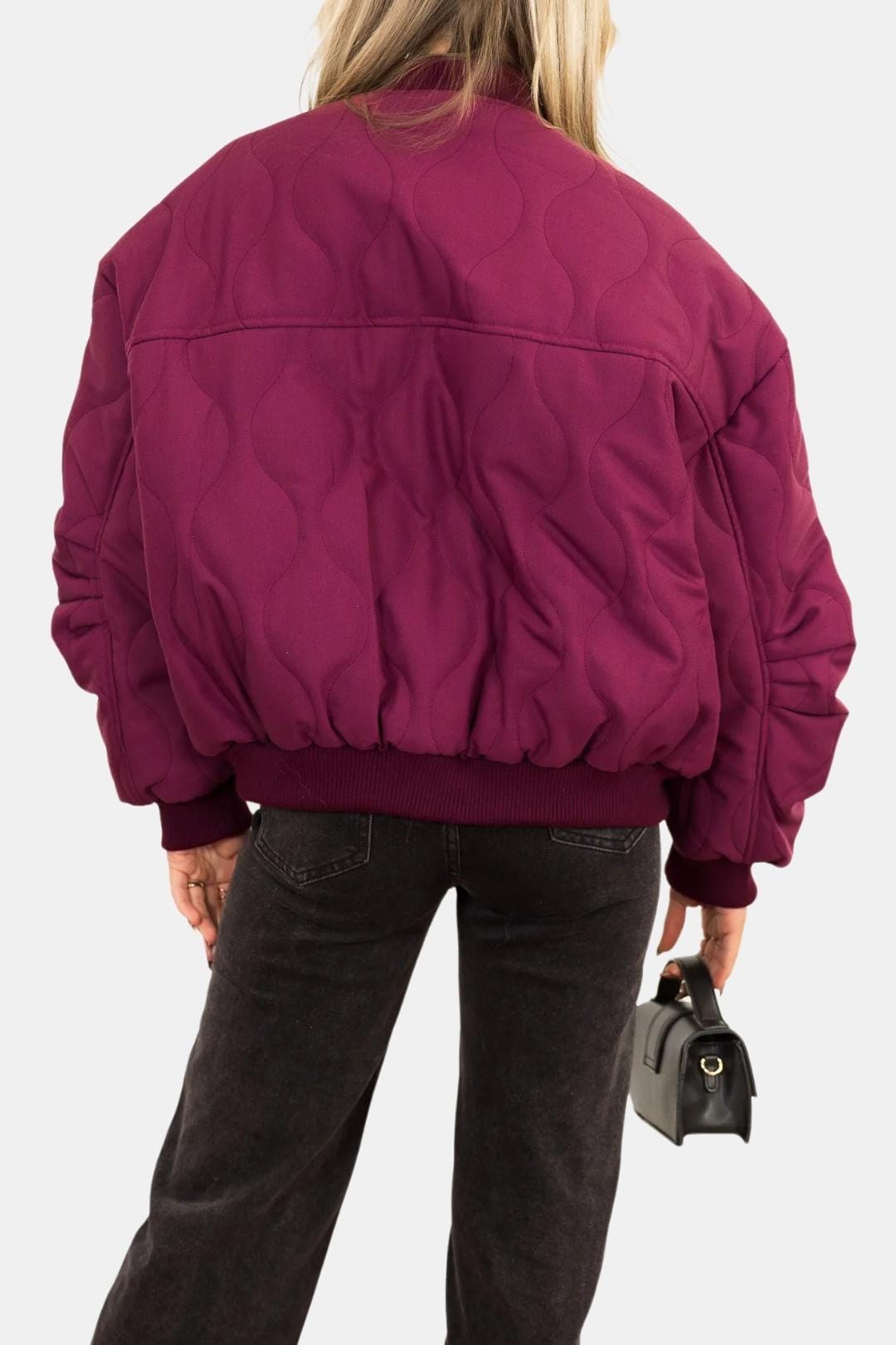 Brianna – Oversized Quilted Bomber Jacket