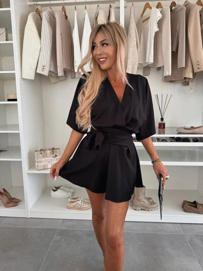 Buckmoth - Short Sleeve Wrap Jumpsuit