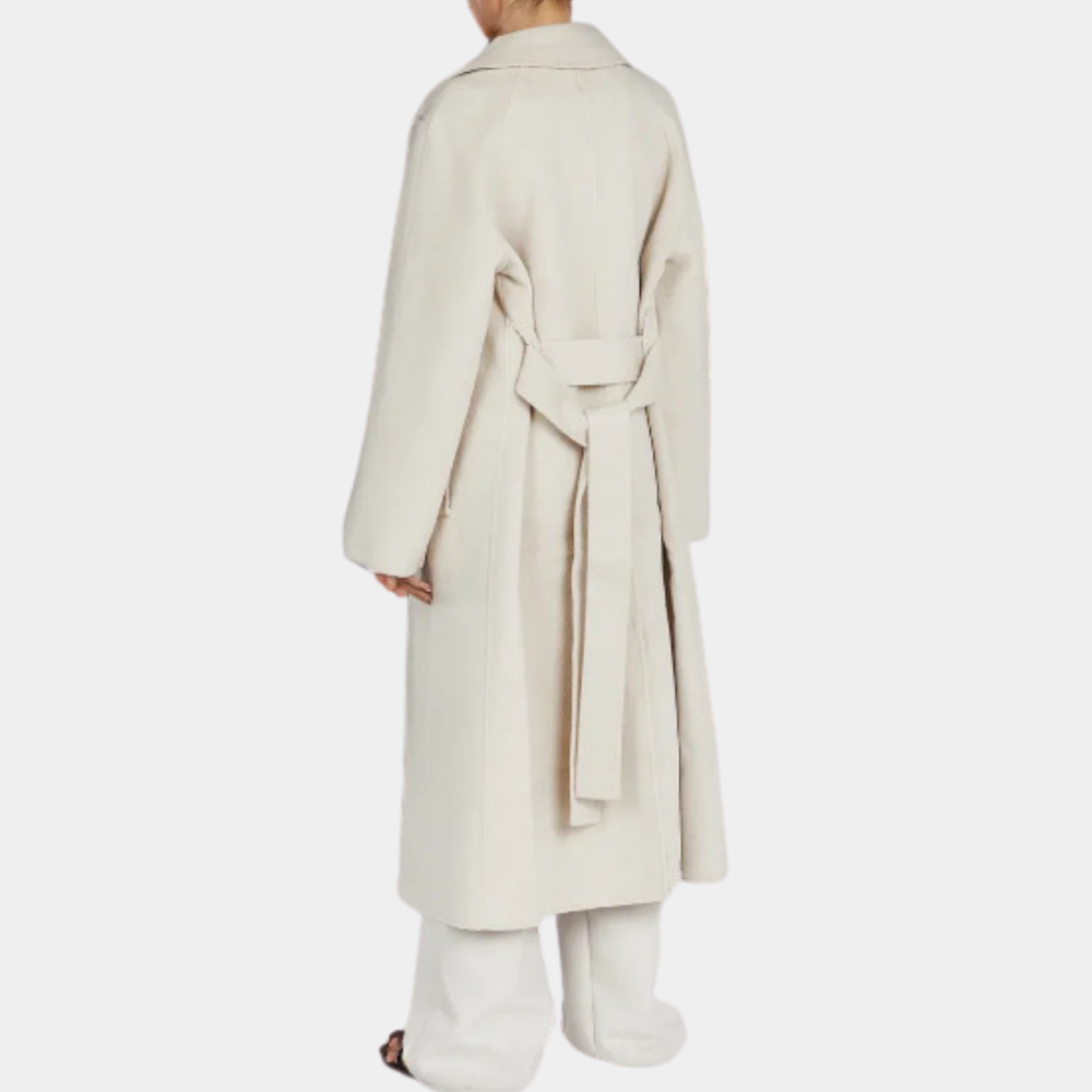 Long Belted Drape Coat | Minimalist Design | Relaxed Fit | Effortless Elegance