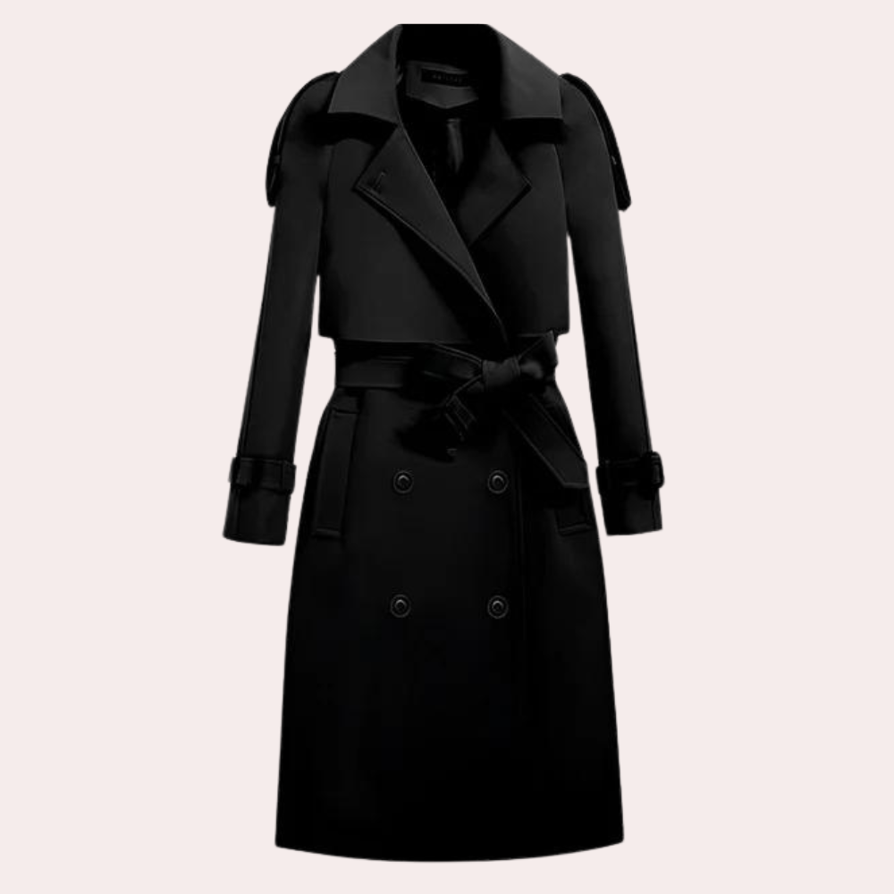 Classic Double-Breasted Trench Coat | Tailored Fit | Belted Waist | Timeless Style