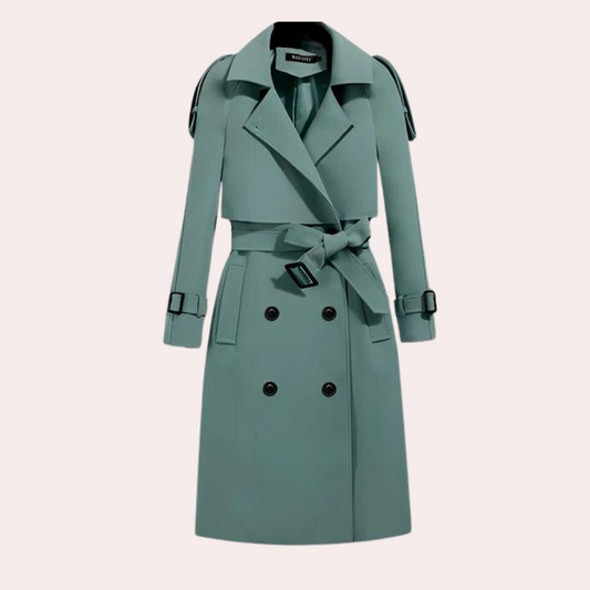 Classic Double-Breasted Trench Coat | Tailored Fit | Belted Waist | Timeless Style