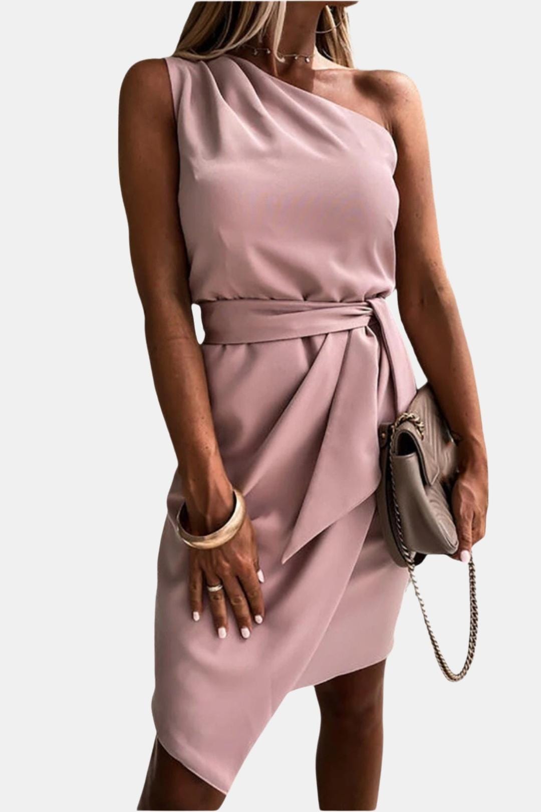 Calistra – One-Shoulder Mini Dress