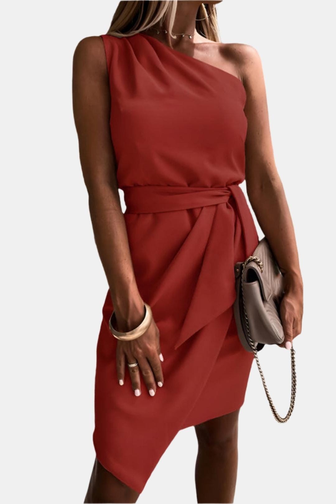 Calistra – One-Shoulder Mini Dress