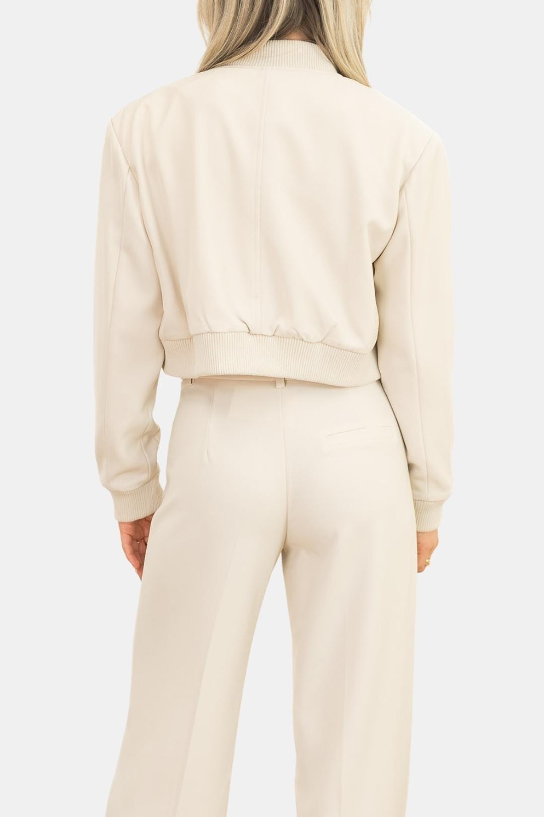 Callie – Cropped Utility Bomber Jacket