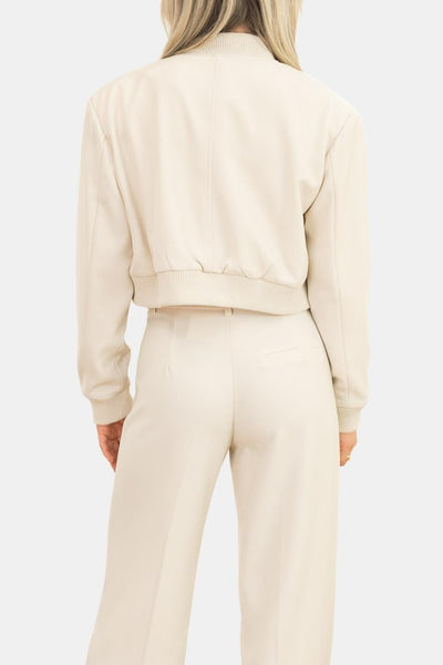 Callie – Cropped Utility Bomber Jacket