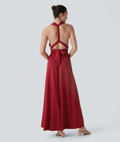 Calypsa – Elegant Halter Maxi Dress