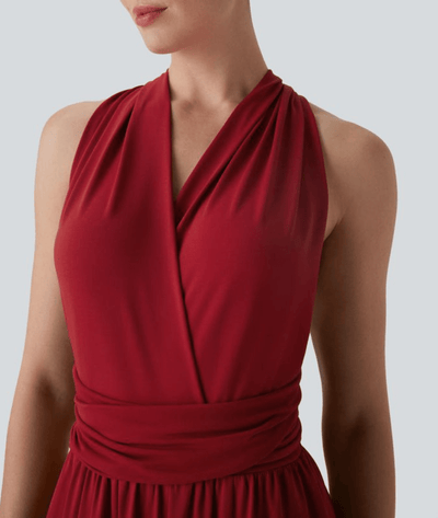 Calypsa – Elegant Halter Maxi Dress