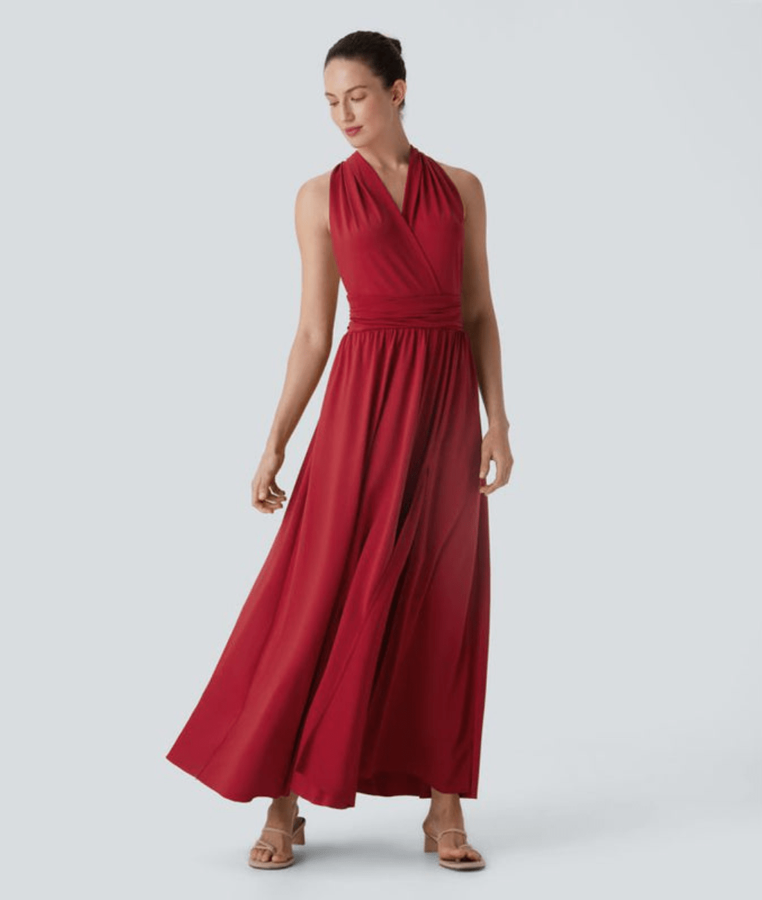Calypsa – Elegant Halter Maxi Dress