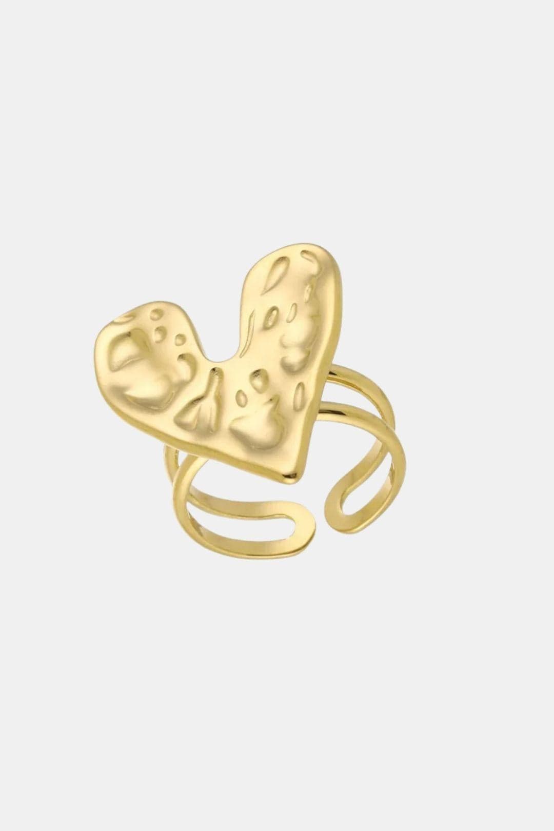 Carrie – Gold Open Hearts Ring