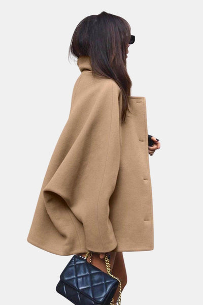 Cassandra – Wool Lapel Batwing Sleeve Cardigan Coat