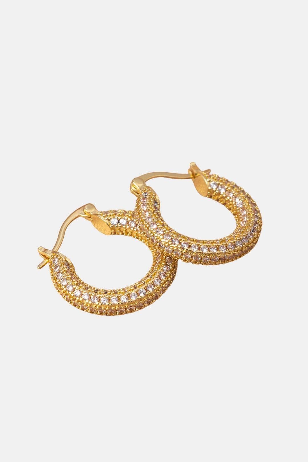 Celeste – Gold Crystal Hoop Earrings