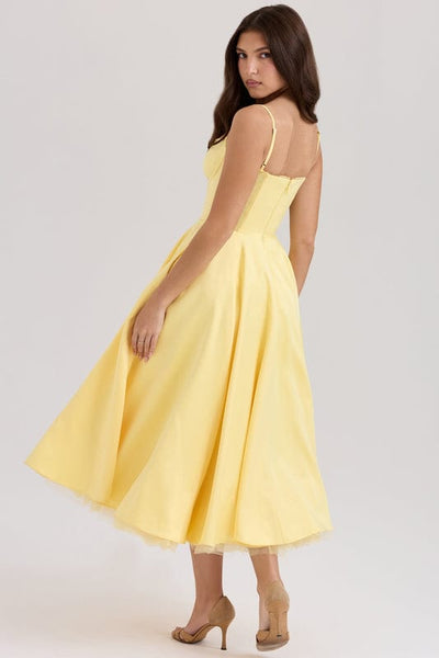 Celestina – Corset-Style Sleeveless Midi Dress