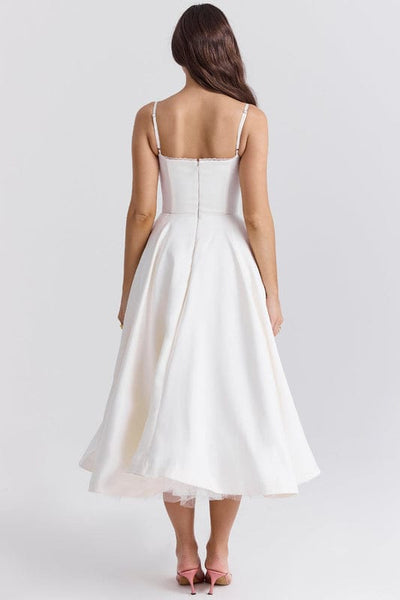 Celestina – Corset-Style Sleeveless Midi Dress