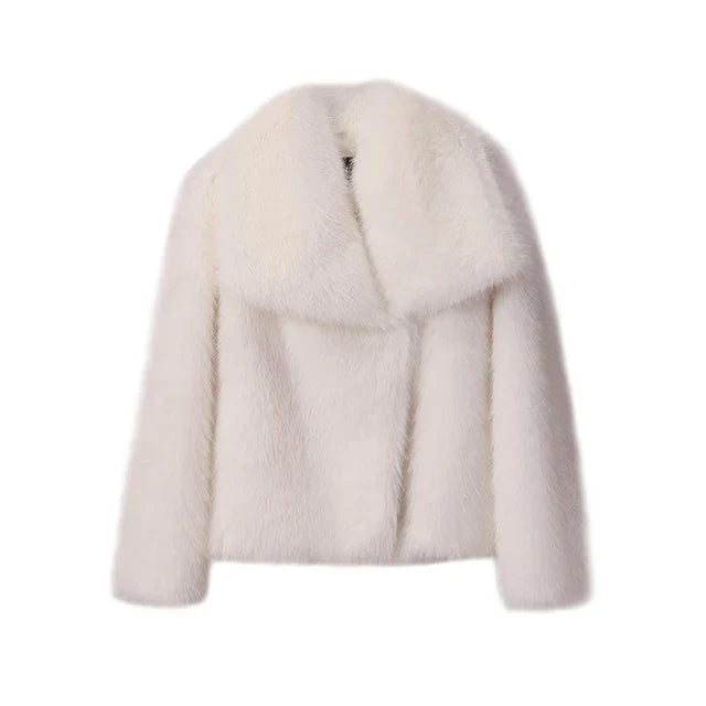 Faux Fur Short Jacket | Luxurious Soft Feel | Elegant Warmth | Evening Chic