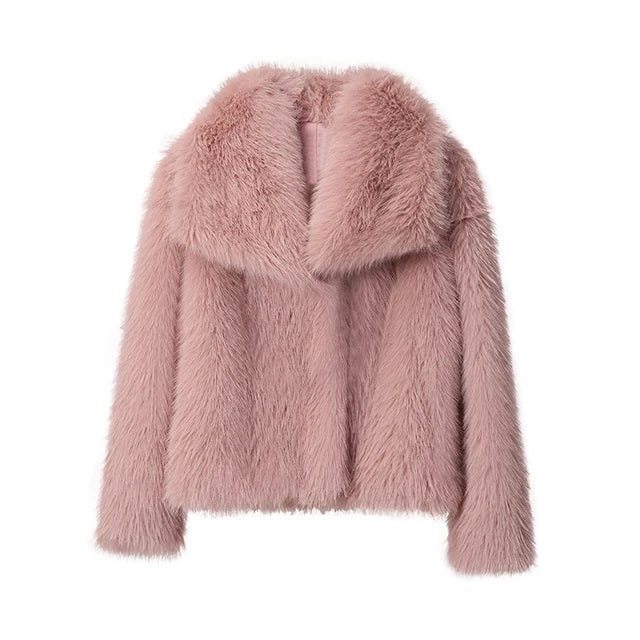 Faux Fur Short Jacket | Luxurious Soft Feel | Elegant Warmth | Evening Chic