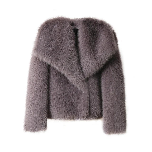 Faux Fur Short Jacket | Luxurious Soft Feel | Elegant Warmth | Evening Chic