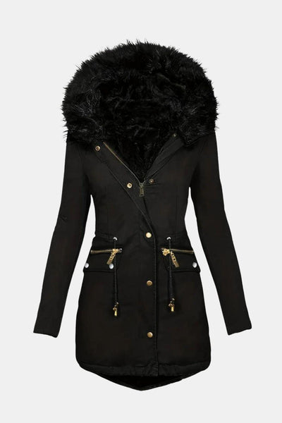 Cindy – Faux Fur Hooded Parka Jacket
