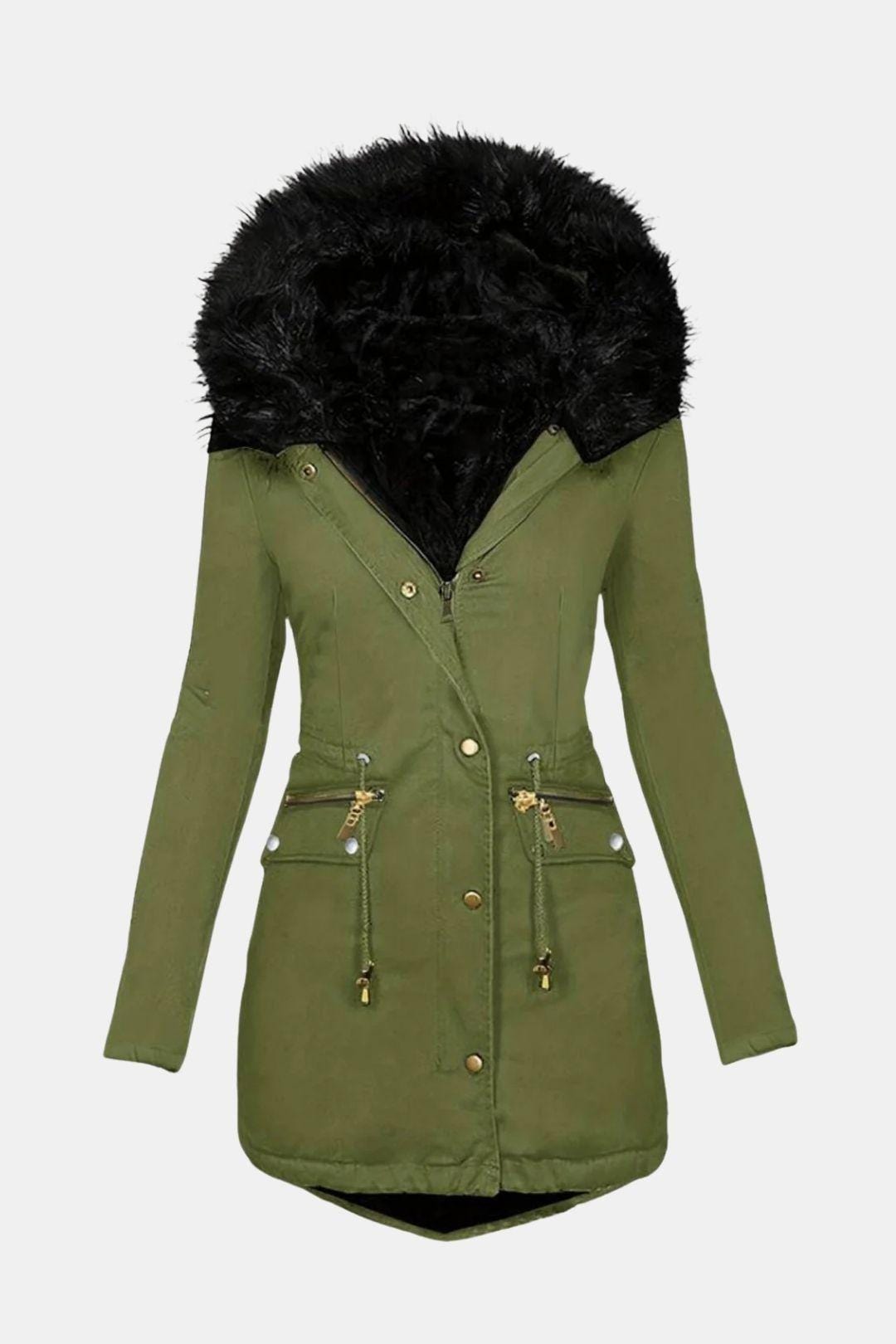 Cindy – Faux Fur Hooded Parka Jacket