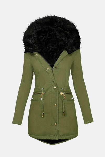 Cindy – Faux Fur Hooded Parka Jacket