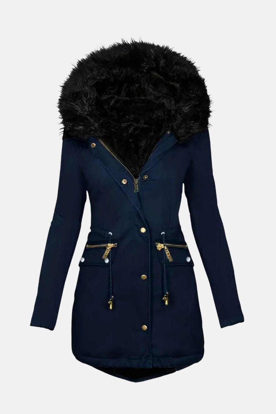 Cindy – Faux Fur Hooded Parka Jacket