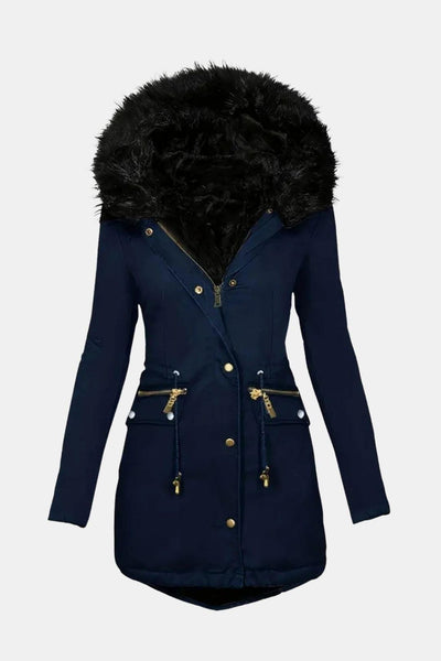 Cindy – Faux Fur Hooded Parka Jacket