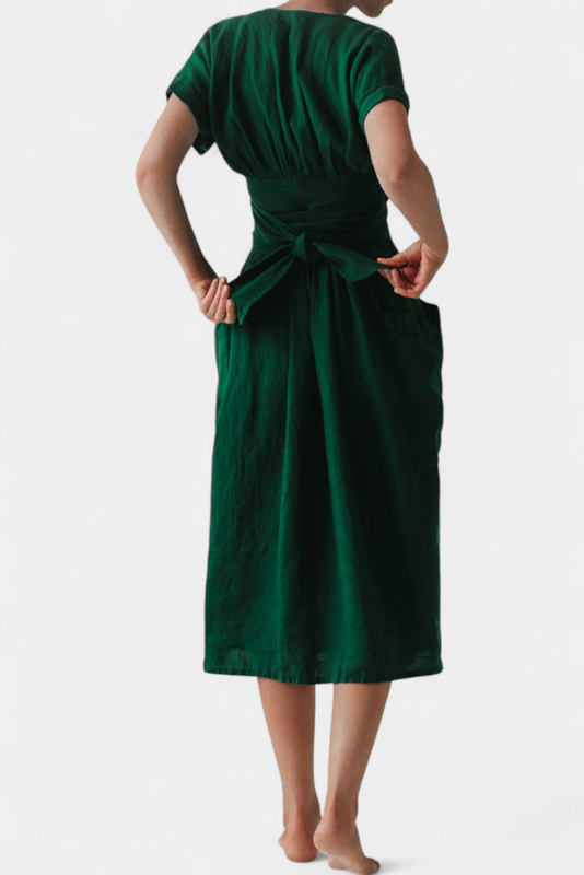 Cressida – V-Neck Midi Dress
