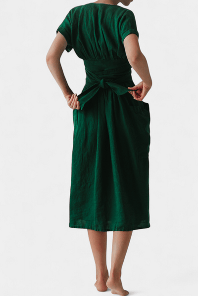 Cressida – V-Neck Midi Dress