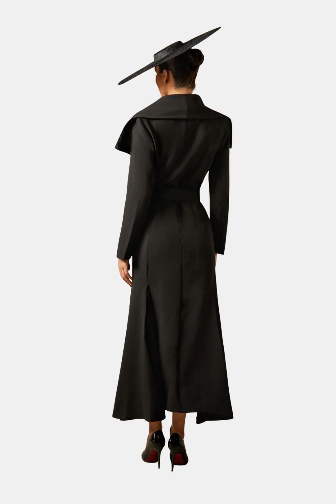 Cressida – Wide Lapel Double Breasted Coat with Belt