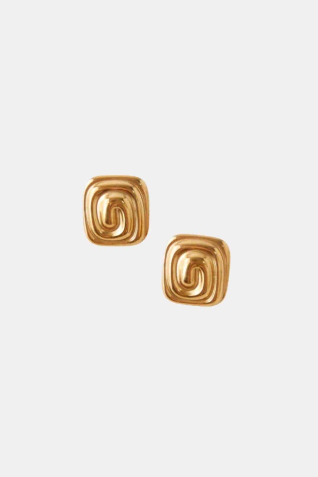Daria – Gold Geometric Stud Earrings