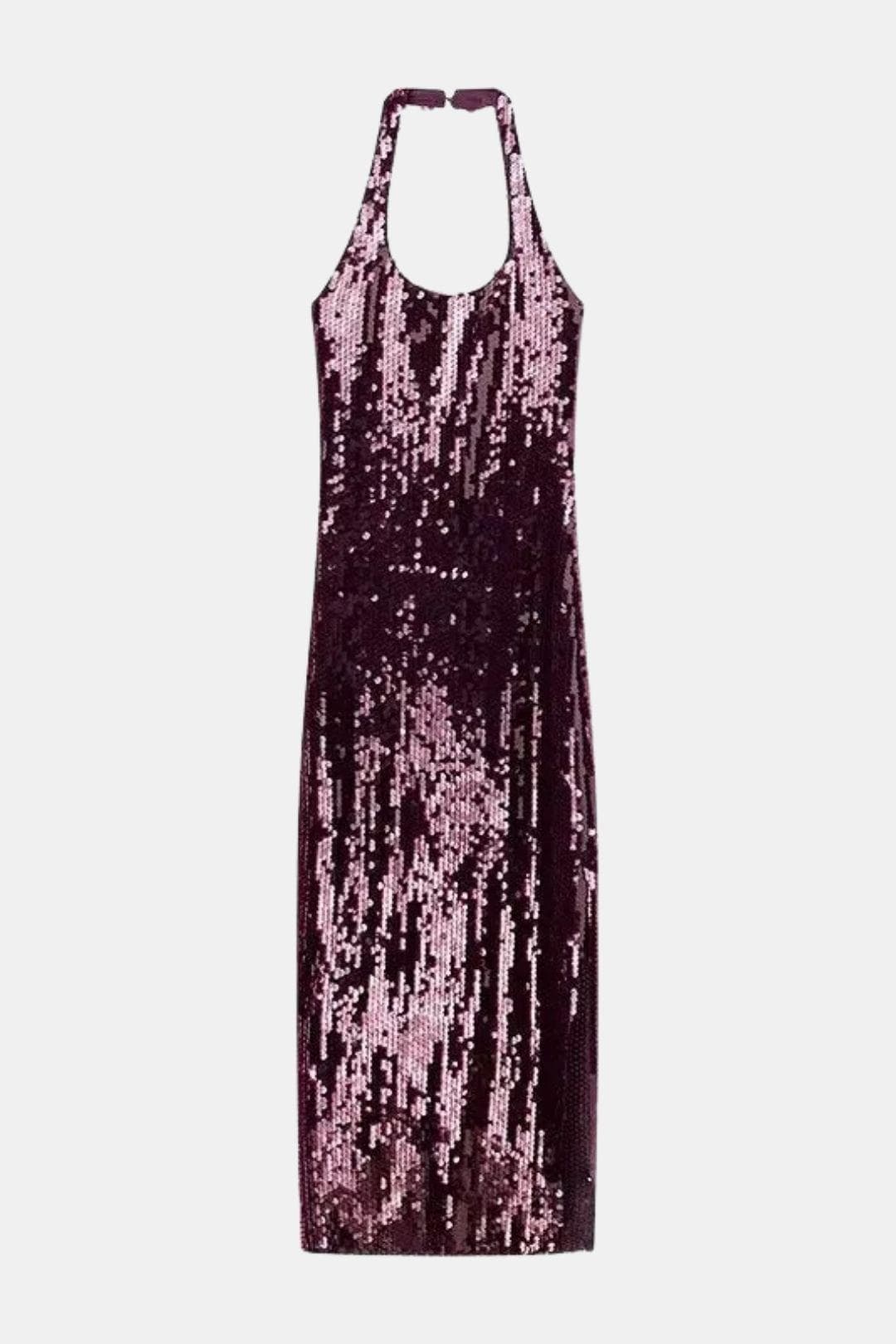 Darlene – Halter Neck Sequin Midi Dress