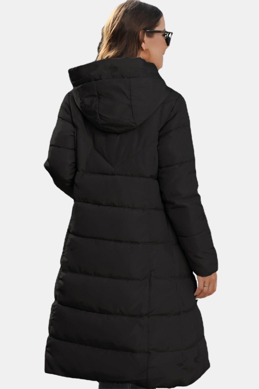 Dragana - Long Puffer Jacket with Zip Front
