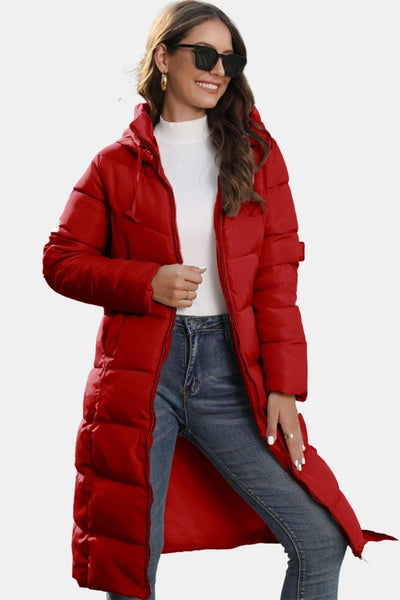 Dragana - Long Puffer Jacket with Zip Front