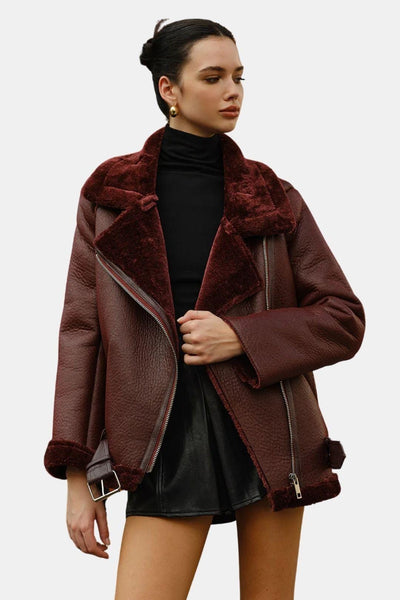 Dustine – Zipper Belted Soft Fleece Jacket