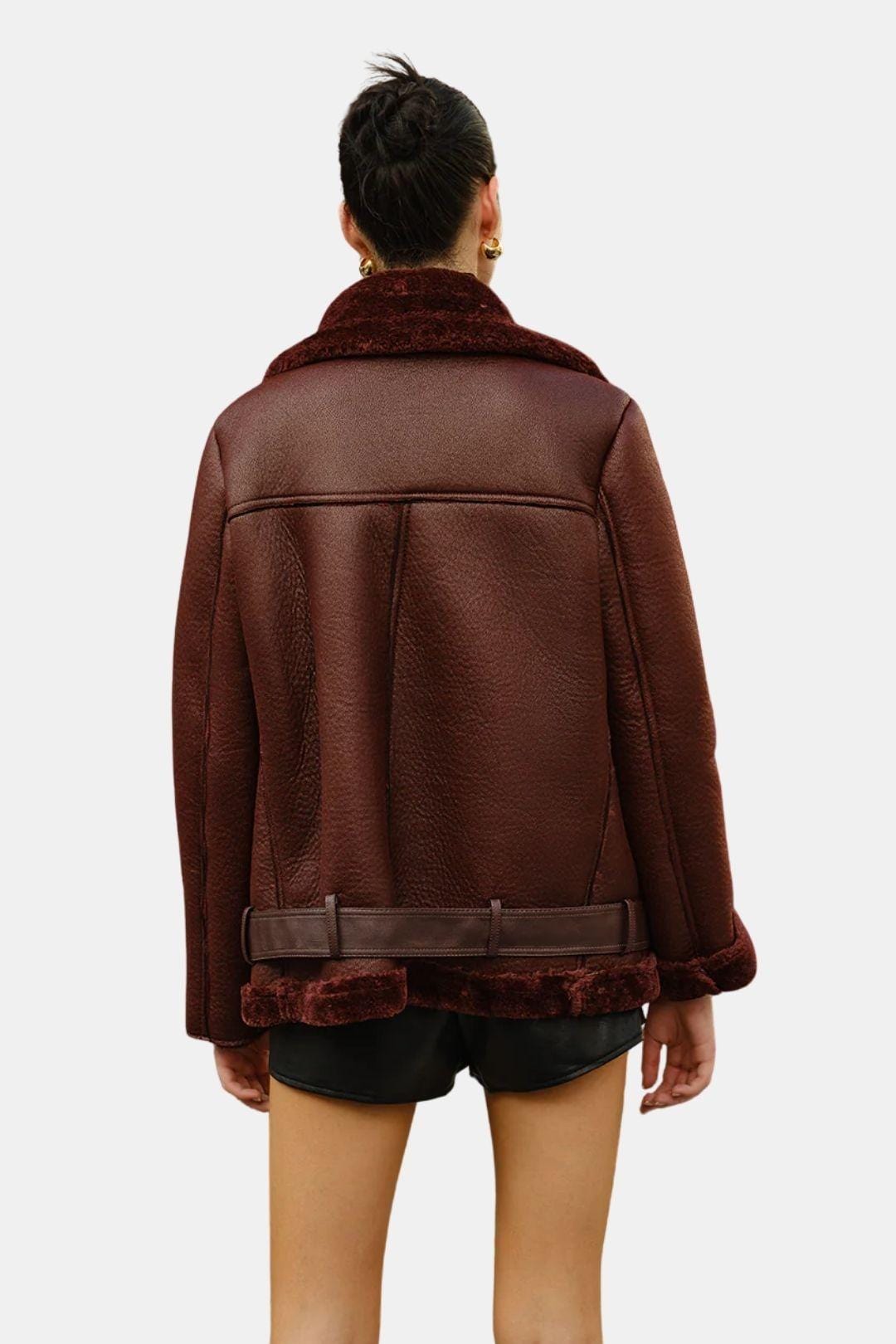 Dustine – Zipper Belted Soft Fleece Jacket