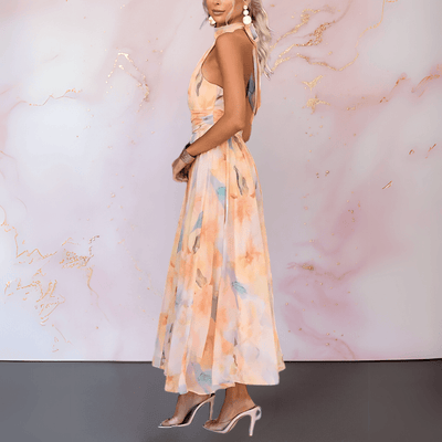 Sandra – Sleeveless Pleated Midi Dress