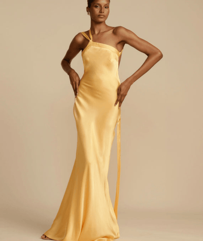 Elysira – One-Shoulder Satin Maxi Dress