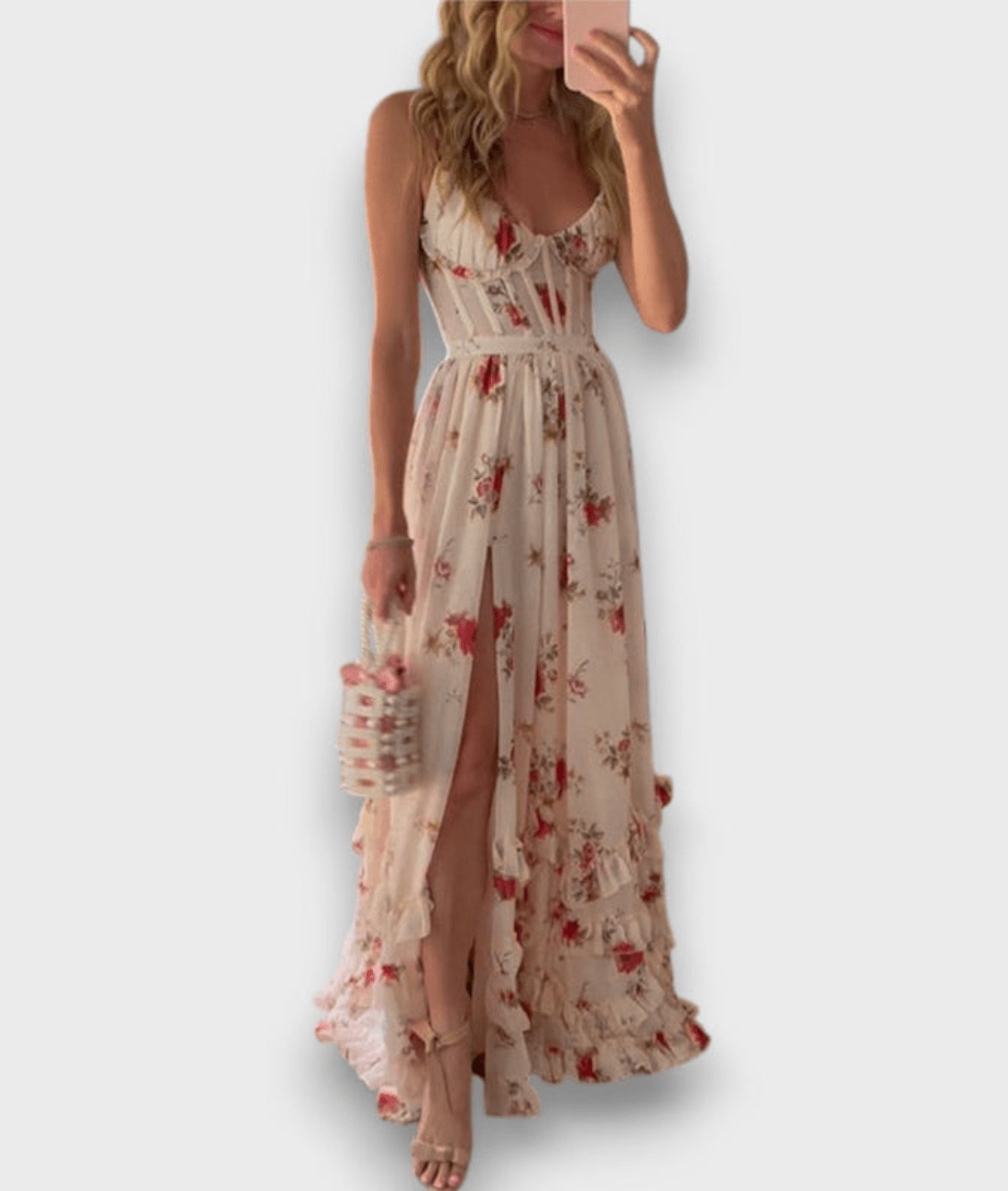 Emanuela – Sleeveless Floral Maxi Dress