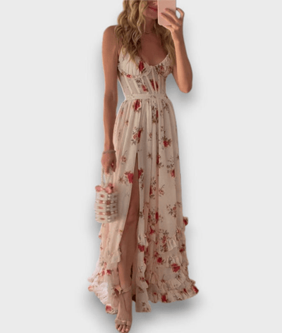 Emanuela – Sleeveless Floral Maxi Dress