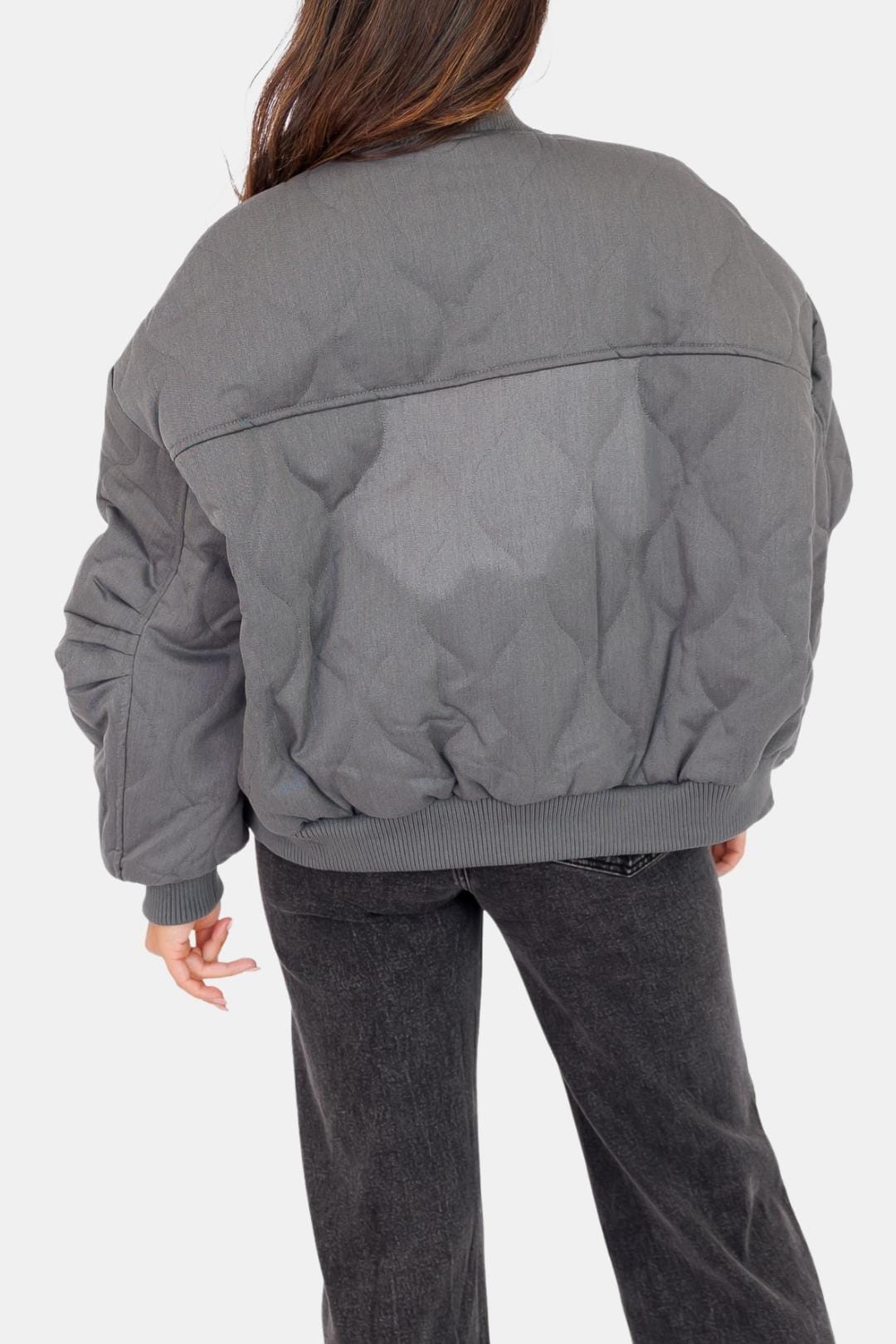 Evangeline – Quilted Oversized Bomber Jacket