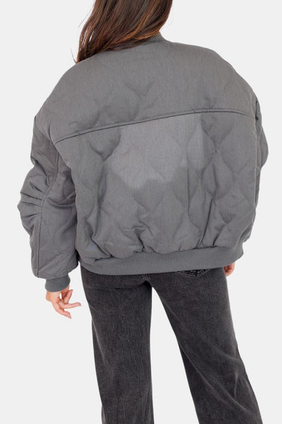 Evangeline – Quilted Oversized Bomber Jacket