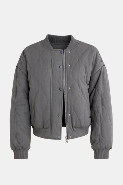 Evangeline – Quilted Oversized Bomber Jacket