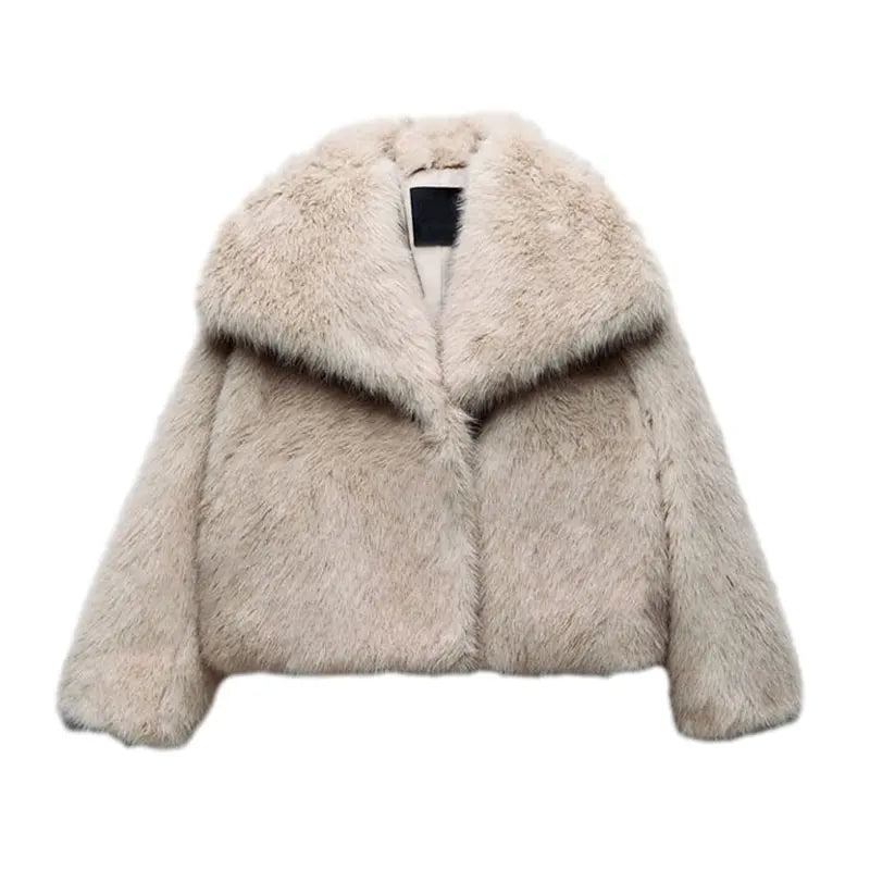 Faux Fur Short Jacket | Luxurious Soft Feel | Elegant Warmth | Evening Chic