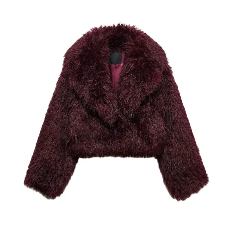 Faux Fur Short Jacket | Luxurious Soft Feel | Elegant Warmth | Evening Chic