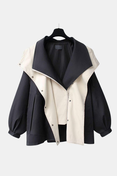 Fiore –  Waterproof Hooded Drawcord Waist Windbreaker Jacket