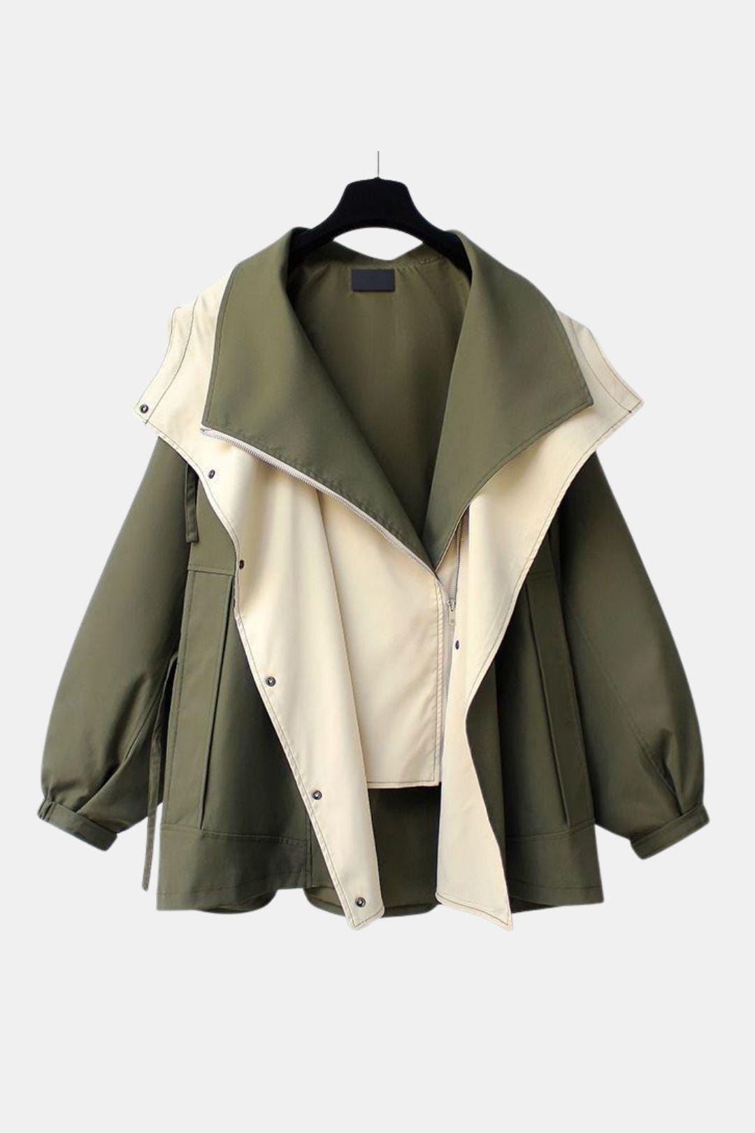 Fiore –  Waterproof Hooded Drawcord Waist Windbreaker Jacket