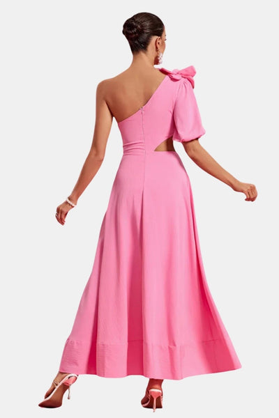 Fioretta – Flower Cut-Out One-Shoulder Midi Dress