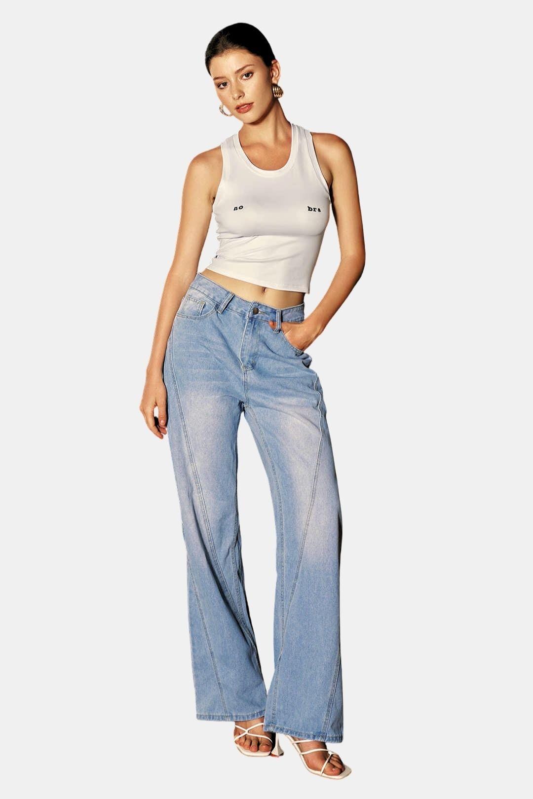 Florence – Faded Straight Leg Jeans