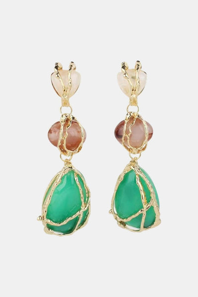 Florie – Multi Gemstone Dangle Earrings