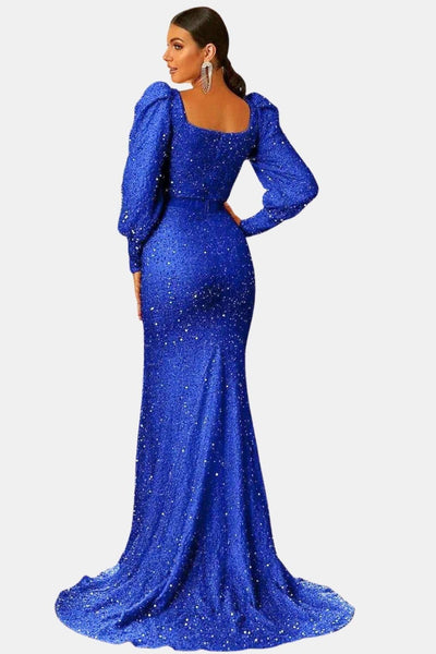 France - Sweetheart Neck Sequin Mermaid Evening Dress